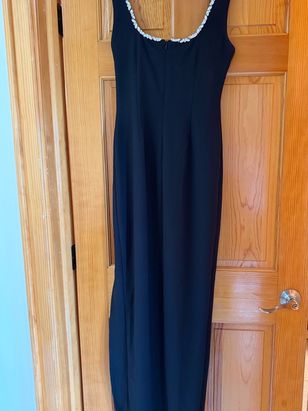 Hello Molly Black Maxi Dress with Crystal-Trim Neckline - Picture 6 of 6
